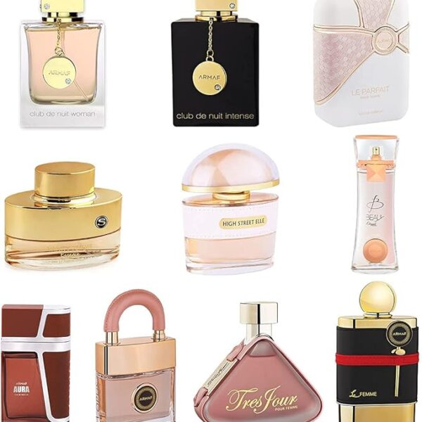 ARMAF Best of 10 Women EDP/EDT 100ML Perfumes - Club De Nuit Pink - Club De Nuit Intense - Tres Jour - Vanity Femme Essence, Beau Elegant, Le Femme, High Street, Opus Femme, Le Parfait Femme, Aura