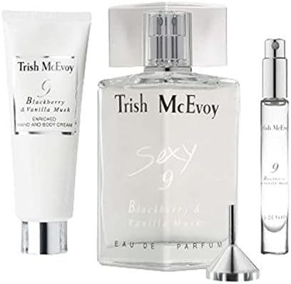Trish Mcevoy Sexy 9 Black Berry & Vanilla Musk Eau de Parfum, Pen Spray and Body Cream Set for Women, 224 ml - Pack of 1